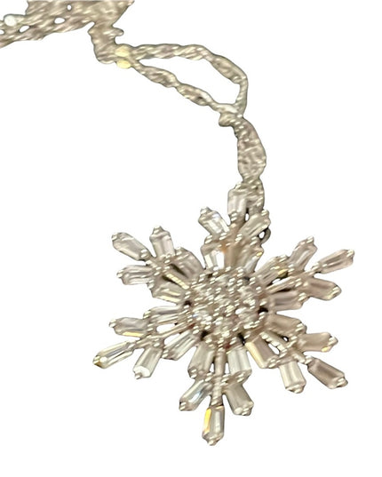 Sterling silver rhinestone pendant necklace