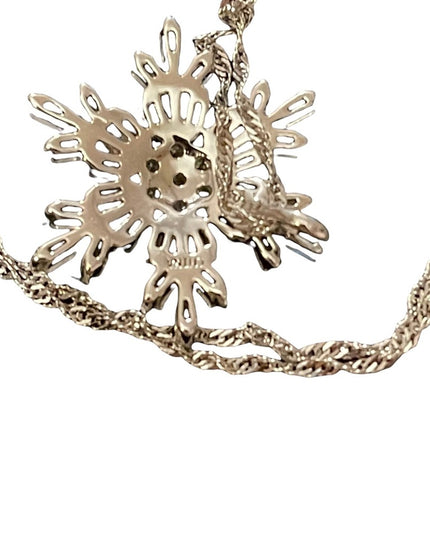 Sterling silver rhinestone pendant necklace