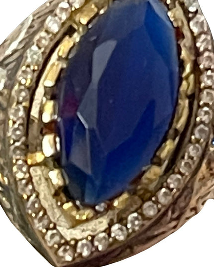 Turkish sterling silver ottoman gemstone fancy ornate sultans design chunky ring