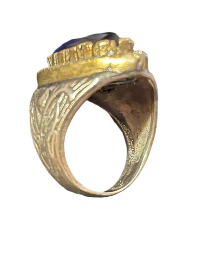 Turkish sterling silver ottoman gemstone fancy ornate sultans design chunky ring