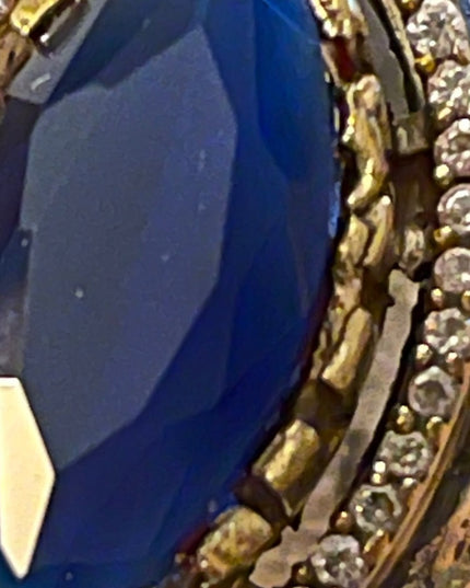 Turkish sterling silver ottoman gemstone fancy ornate sultans design chunky ring