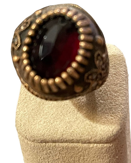 Turkish sterling silver ottoman gemstone fancy ornate sultans design chunky ring