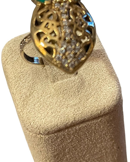 Turkish sterling silver ottoman gemstone fancy ornate sultans design chunky ring