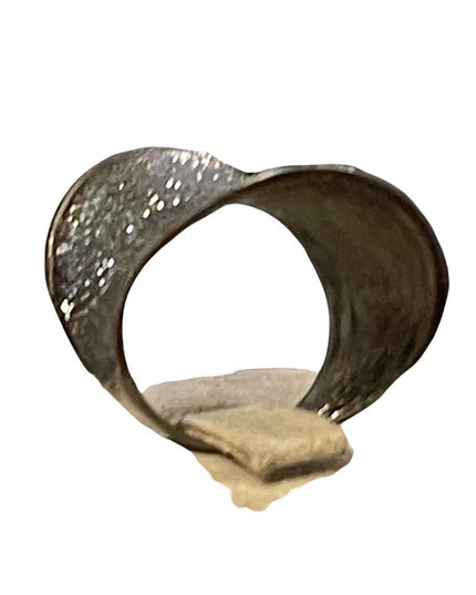 Charles Garnier Blk oxidized sterling silver constellation coll modernist ring