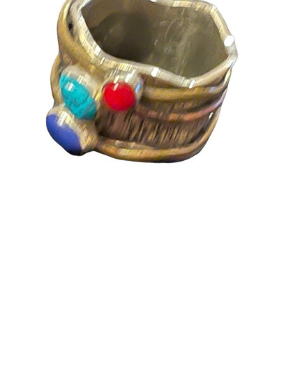 Sterling silver 925 copper brass lapis carnelian turquois artesian spinner ring
