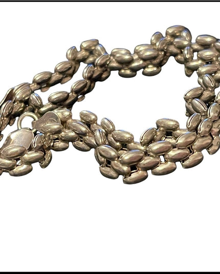 Sterling silver heavy chunky .5” wide 925 Italy chain 18”
