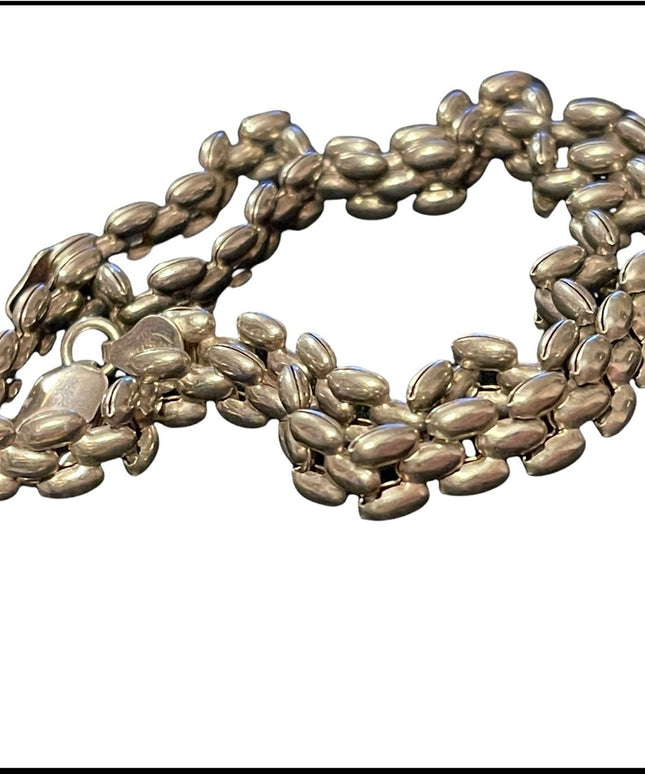 Sterling silver heavy chunky .5” wide 925 Italy chain 18”