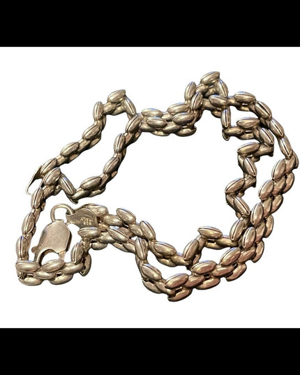 Sterling silver heavy chunky .5” wide 925 Italy chain 18”