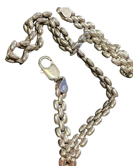 Sterling silver heavy chunky .5” wide 925 Italy chain 18”