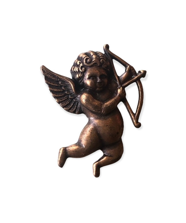 Vintage cupid angel brooch