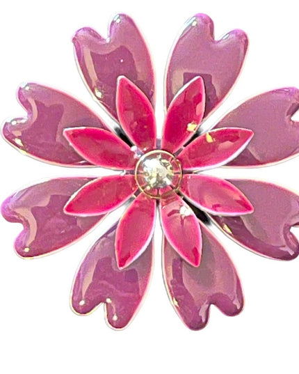 Vintage Purple flower metal flower brooch