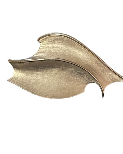 CORO CRAFT  brushed silver fancy modernist large brooch
