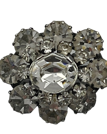 Vintage Austria crystal small brooch 1” stunning