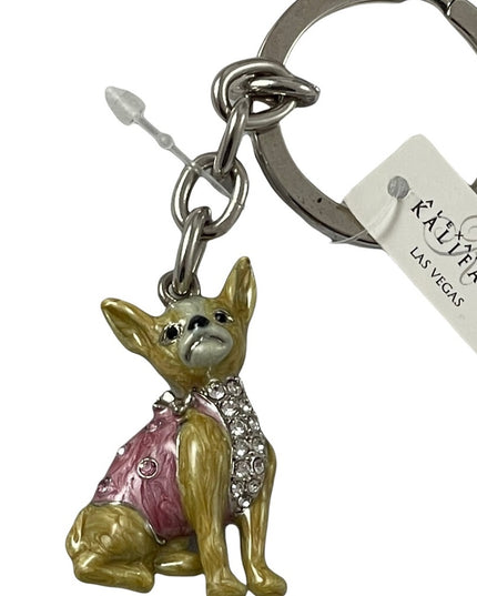 Alexander Kalifano Las Vegas “Ay Chiwawa” Key chain dog NWT rhinestones enamel