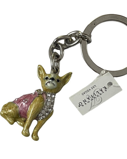 Alexander Kalifano Las Vegas “Ay Chiwawa” Key chain dog NWT rhinestones enamel