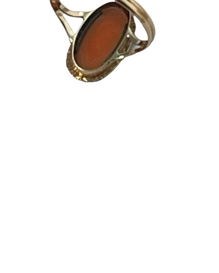 14k Gold Cameo ring Vintage sardonyx Sz 6.5