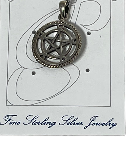 Peter Stone sterling silver 925 Pentacle pentagram pendant pagan