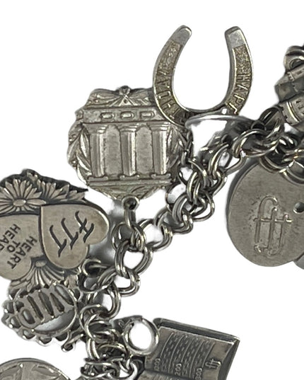 Vintage Sterling silver 925 HEAVY charm bracelet