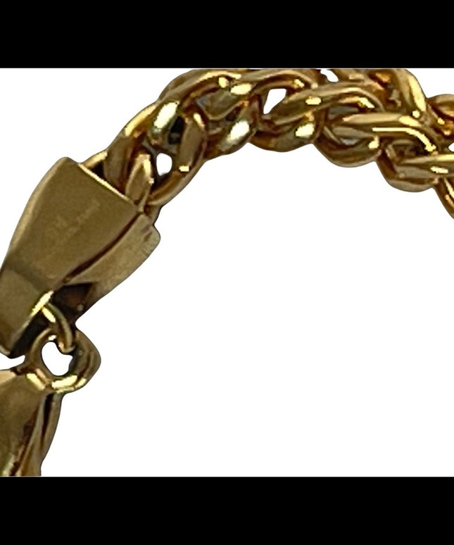 Gold plated Chunky stainless steel bracelet
