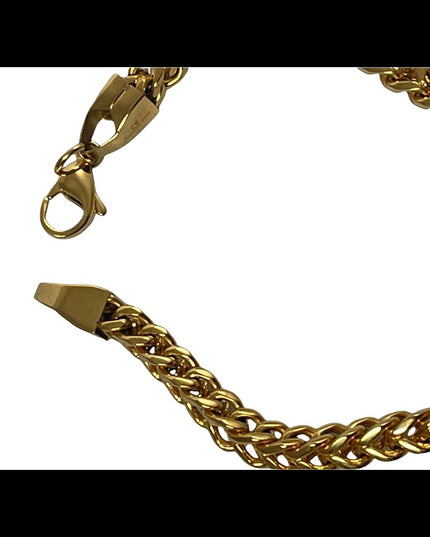 Gold plated Chunky stainless steel bracelet