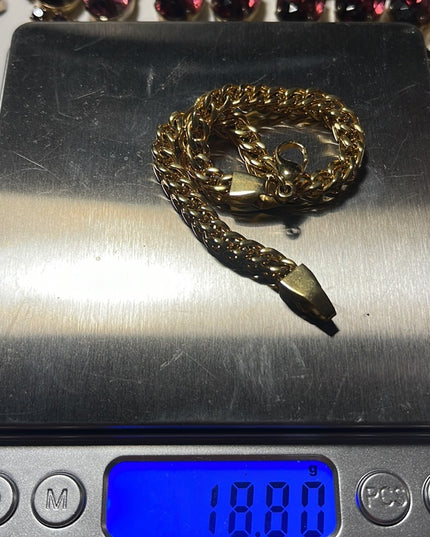 Gold plated Chunky stainless steel bracelet