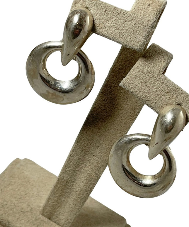 Vintage sterling silver 925 chunky dangle earrings