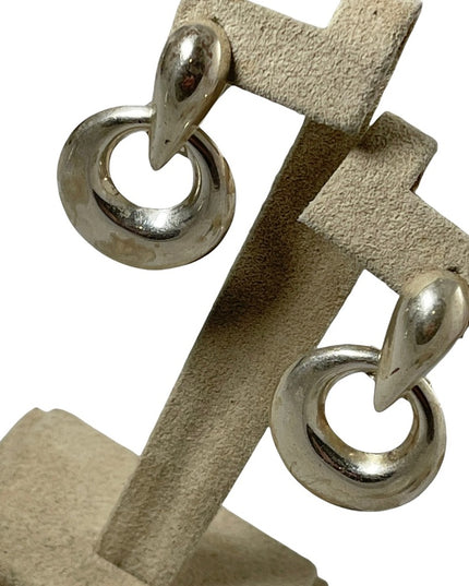Vintage sterling silver 925 chunky dangle earrings