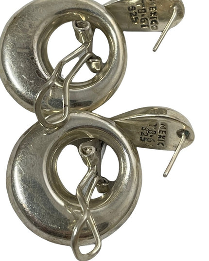Vintage sterling silver 925 chunky dangle earrings