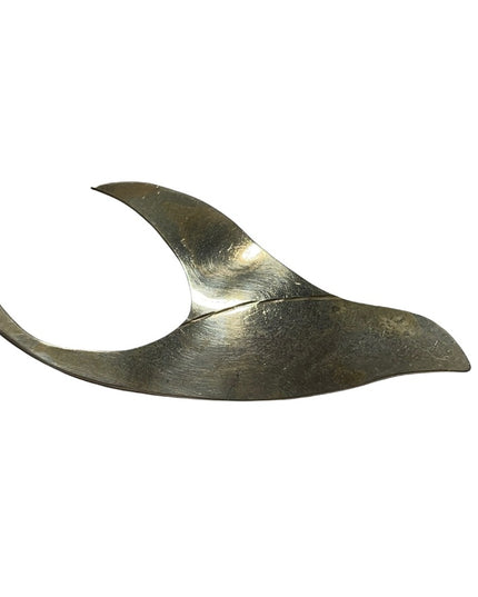 Vintage Sterling Silver 925 BOB FORD Handmade modernist bird brooch