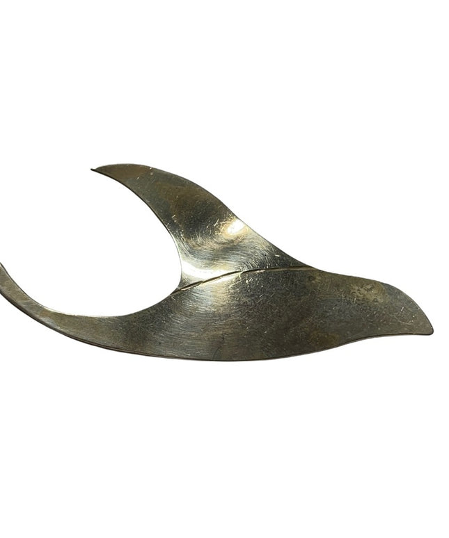 Vintage Sterling Silver 925 BOB FORD Handmade modernist bird brooch