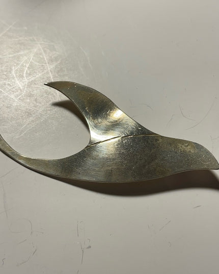 Vintage Sterling Silver 925 BOB FORD Handmade modernist bird brooch