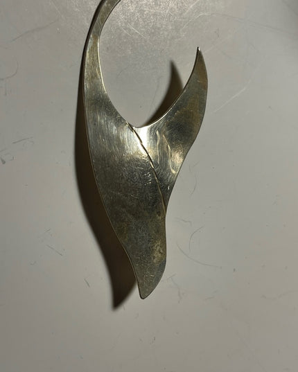 Vintage Sterling Silver 925 BOB FORD Handmade modernist bird brooch