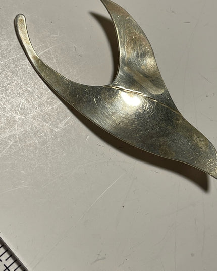 Vintage Sterling Silver 925 BOB FORD Handmade modernist bird brooch