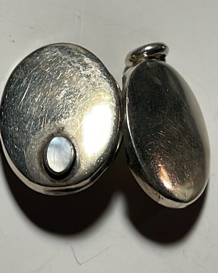 Vintage Sterling silver 925 pearl  locket pendant