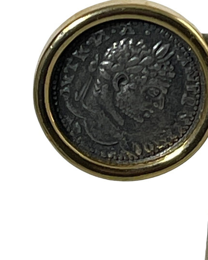 Vintage 1980s Carolee Greek Coin pierced earrings RARE