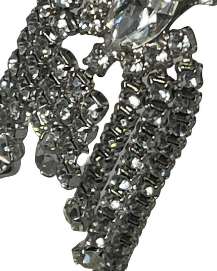Vintage Weiss 1960s Crystal sparkle dangle fancy party gala clip on earrings
