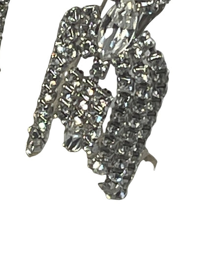 Vintage Weiss 1960s Crystal sparkle dangle fancy party gala clip on earrings