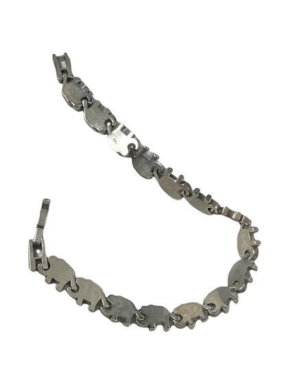 Vintage sterling silver 925 Heavy elephant bracelet