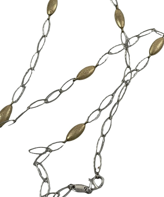 Stunning Charles Garnier sterling silver 18k gold plt Constellation necklace