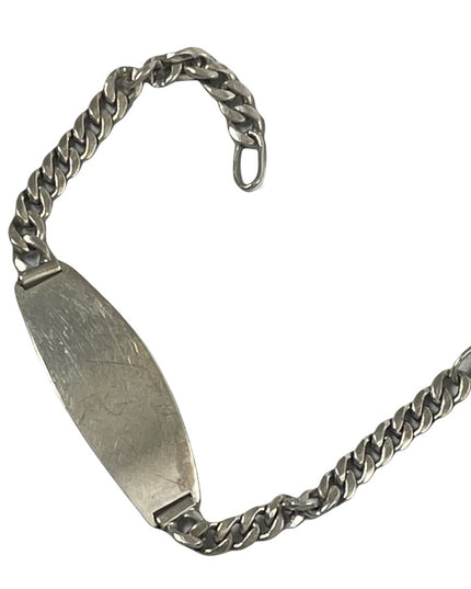 Vintage sterling silver 925 Ballou ID Bracelet Mens or Women
