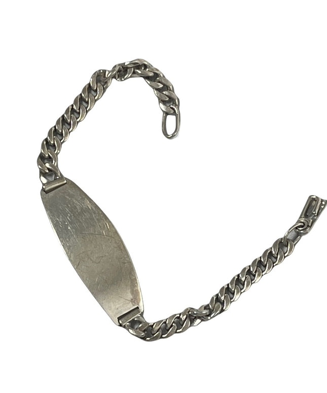 Vintage sterling silver 925 Ballou ID Bracelet Mens or Women
