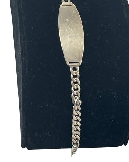 Vintage sterling silver 925 Ballou ID Bracelet Mens or Women