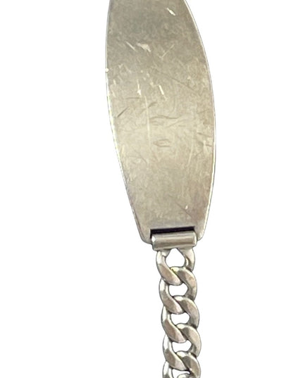 Vintage sterling silver 925 Ballou ID Bracelet Mens or Women