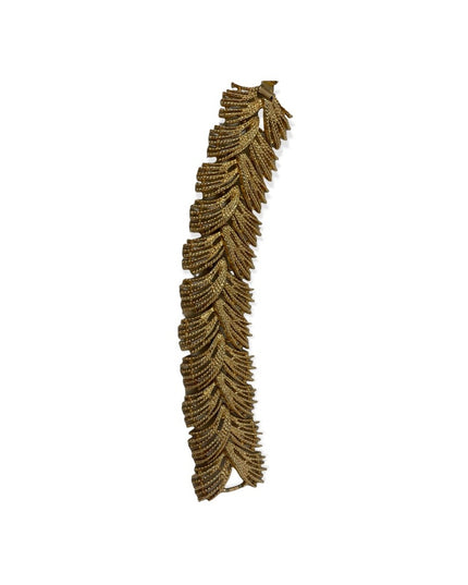 Vintage gold feather HEAVY SARAH COVENTRY chunky bracelet