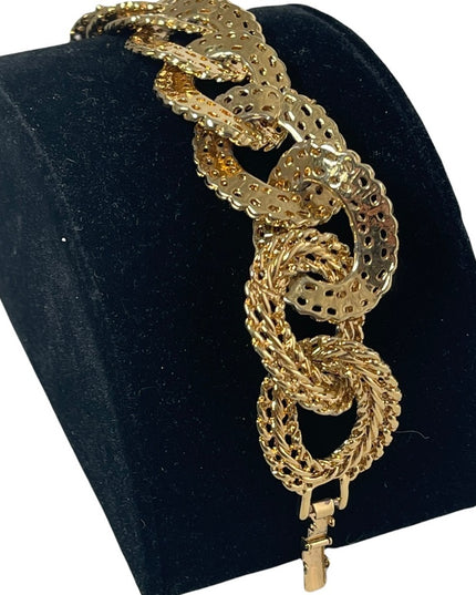 Vintage Chunky gold link chain bracelet