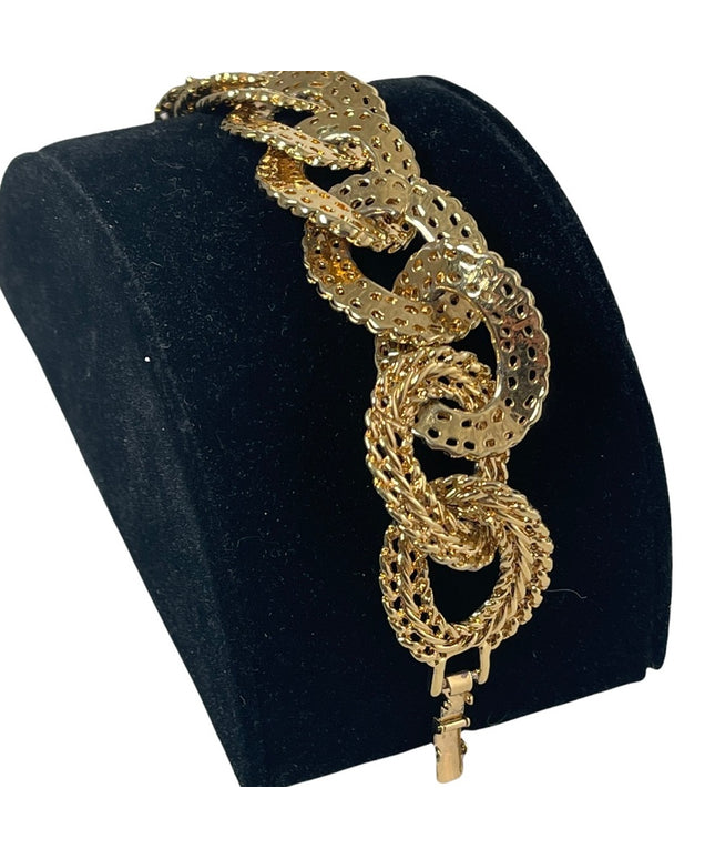 Vintage Chunky gold link chain bracelet