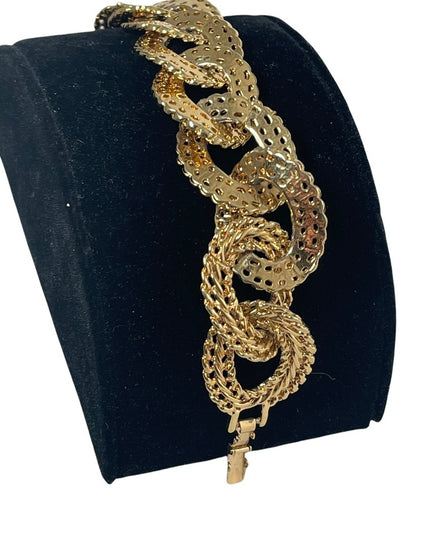 Vintage Chunky gold link chain bracelet