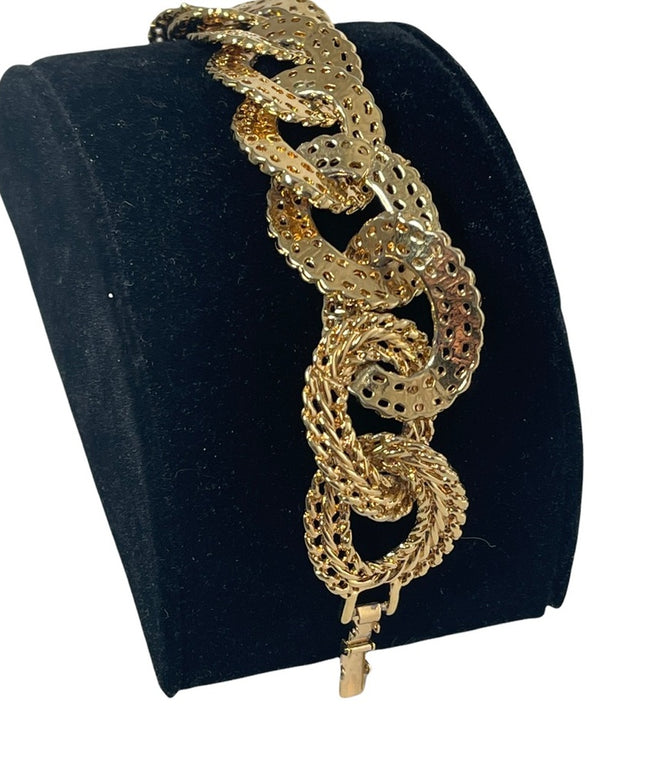 Vintage Chunky gold link chain bracelet
