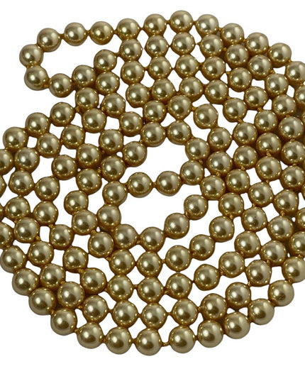 Beautiful Faux gold pearl 8mm bead necklace 48” LONG