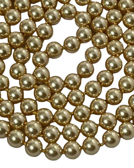 Beautiful Faux gold pearl 8mm bead necklace 48” LONG